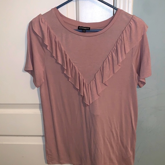 Express Mauve color ruffle top - Picture 1 of 4